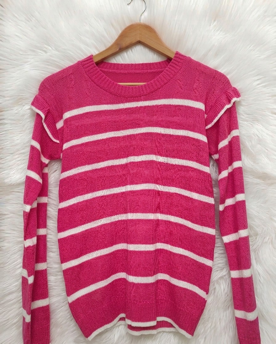 SUETER CON VOLADO RAYADA (M)